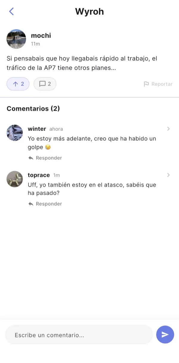 Wyroh Comentarios — Participa en conversaciones locales y conecta con tu zona